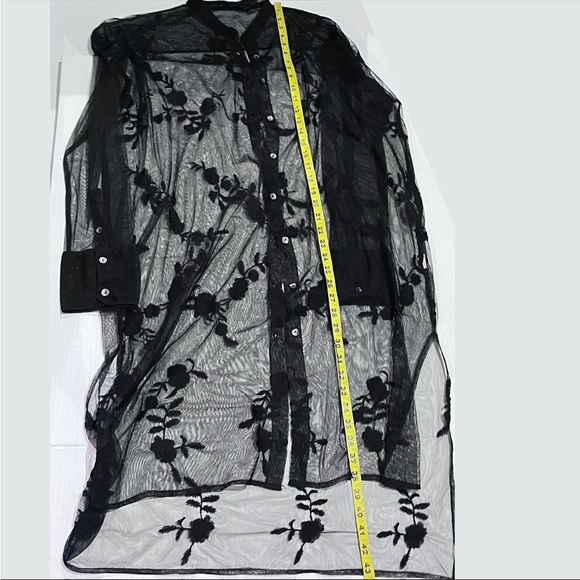 Zara Woman Long Floral Embroidered Cardigan - Picture 11 of 12